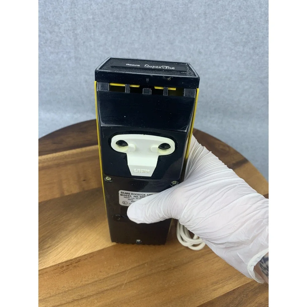 Vintage Sears Super Five Hand‎ Mixer Banana Yellow Works No Beaters #400.828800